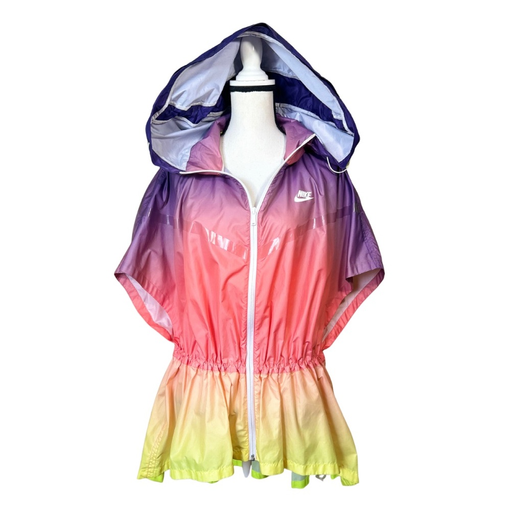 Nike Women’s Athletic Ombré Sunset Sleeveless Full Zip Poncho Vest Jacket
